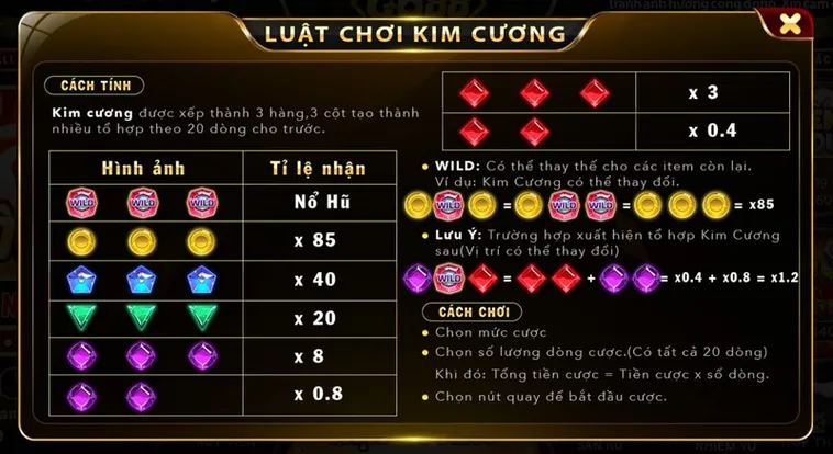 Trò chơi Nổ Hũ Kim Cương tại 789Win đổi thưởng siêu hấp dẫn